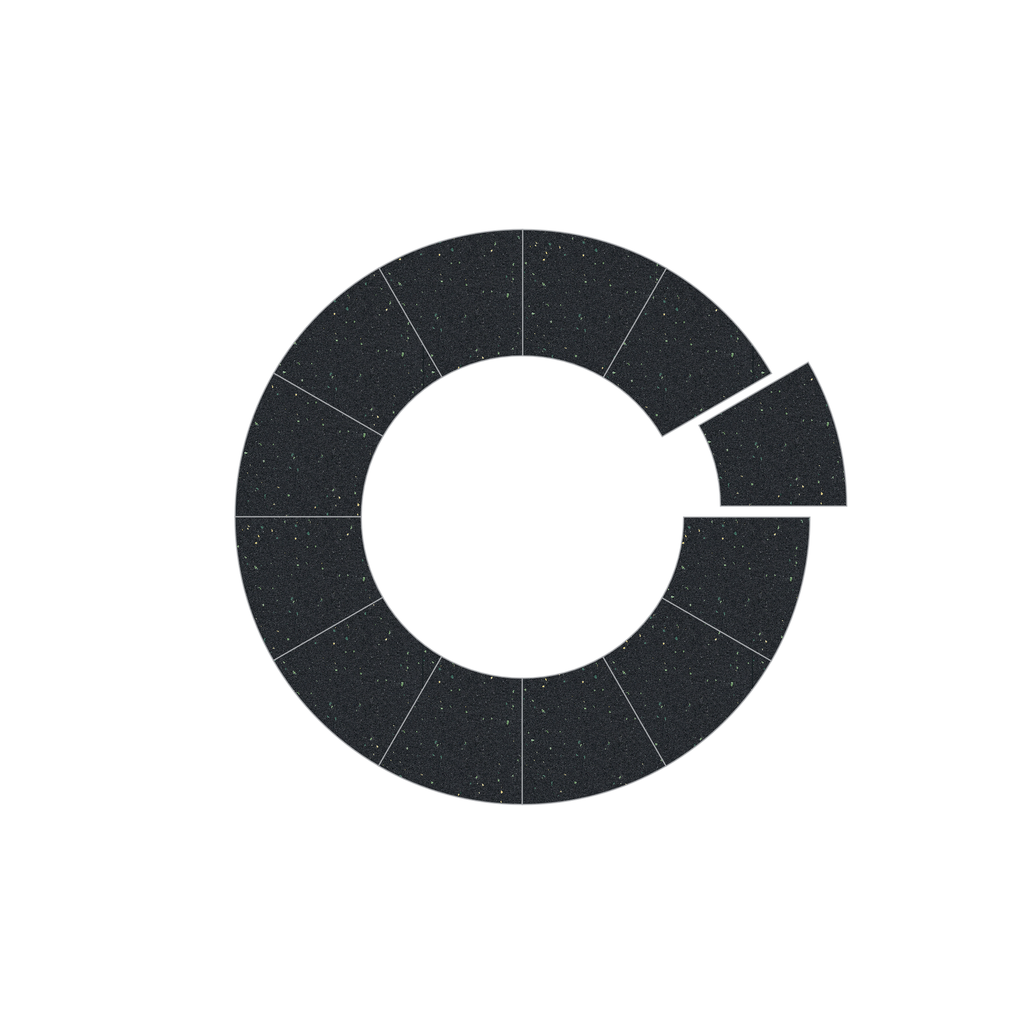 horse walker flooring with custom cut rubber tiles